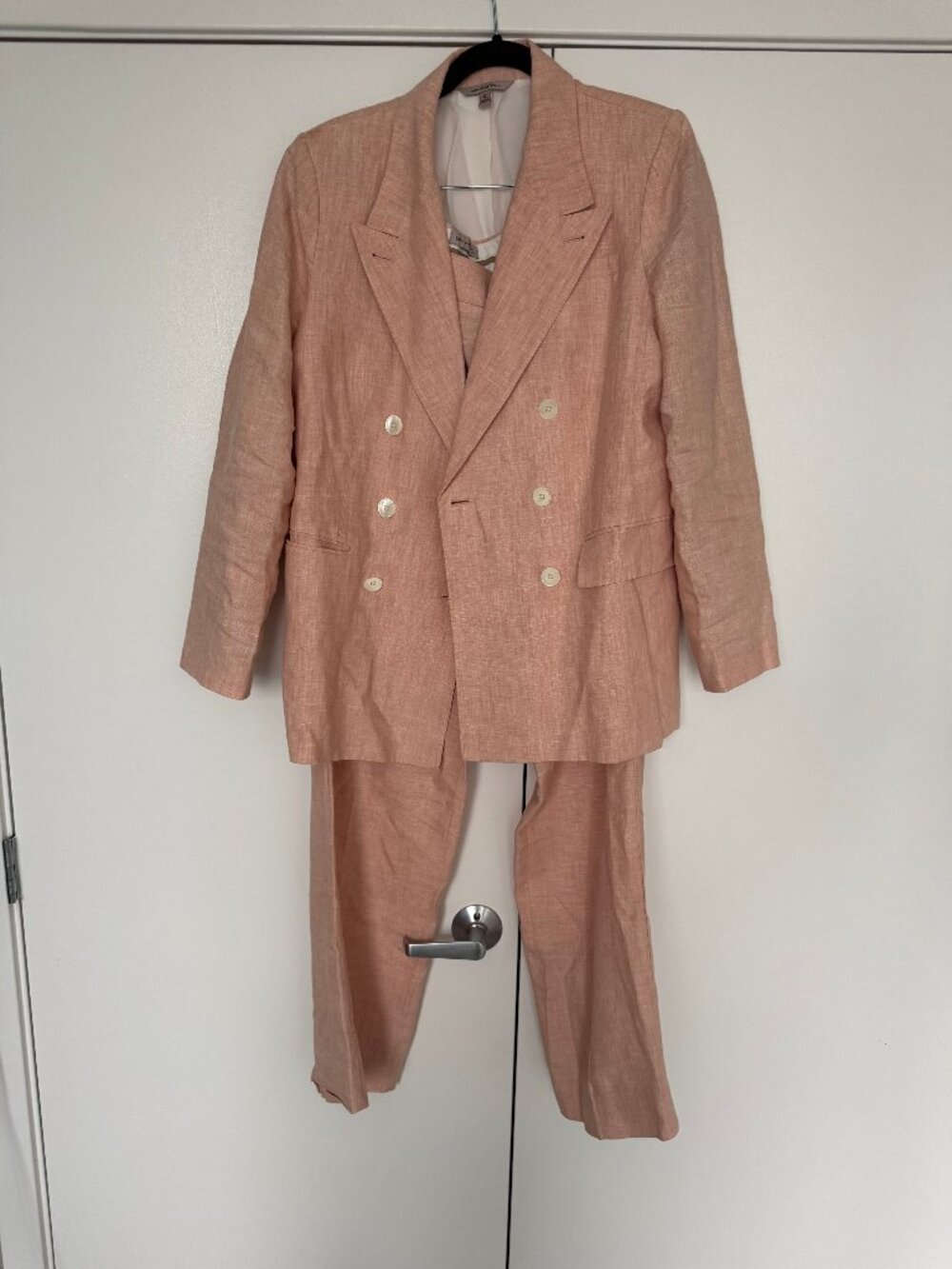 Banana Republic Pink Linen Blazer Size 12